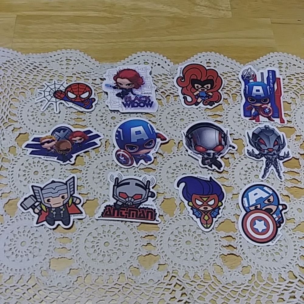 Superhero stickers for crafts, lockers, skateboards, etc.